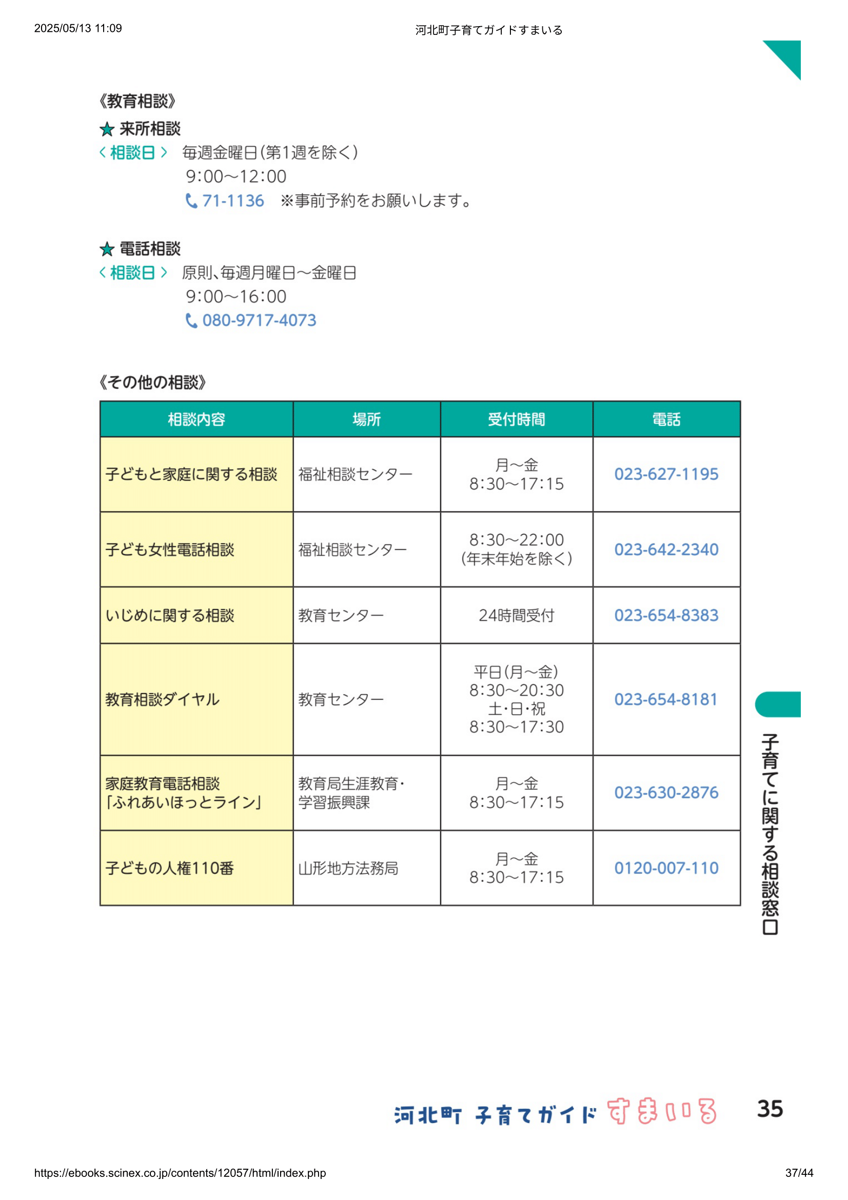 子育てガイド すまいる ページ36